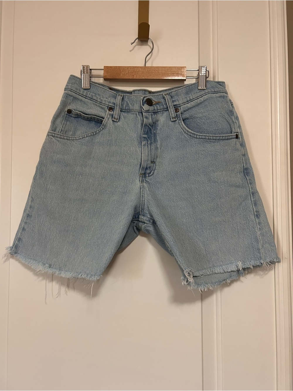 💙🌀Vintage🌀💙Wrangler Light Blue Cut Off Denim Jean Shorts🌀💙